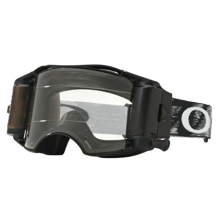 Oakley Airbrake (Roll-Off) Solid мотоочки черный, прозрачная линза (57-989)
