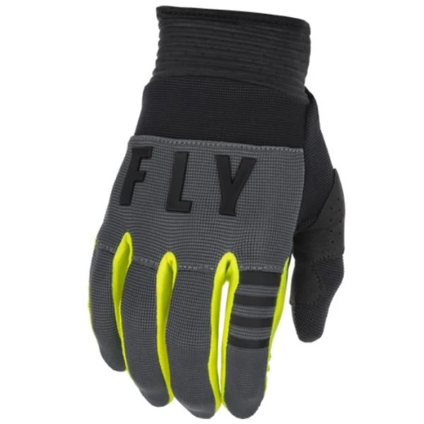 Fly Racing F-16 2022 мотоперчатки детские, серо-черно-желтый