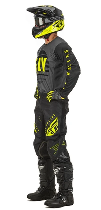 Fly Racing Kinetic K220 2020 комплект, серо-черно-салатовый