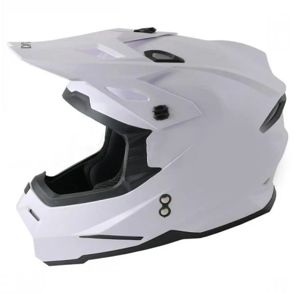 Ataki JK801 Solid шлем кроссовый, белый глянцевый
