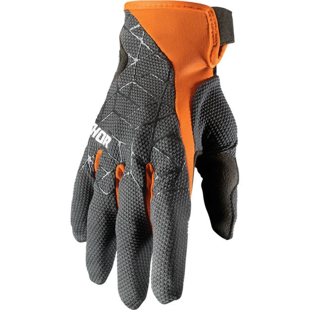 Thor Draft Charcoal/Orange мотоперчатки
