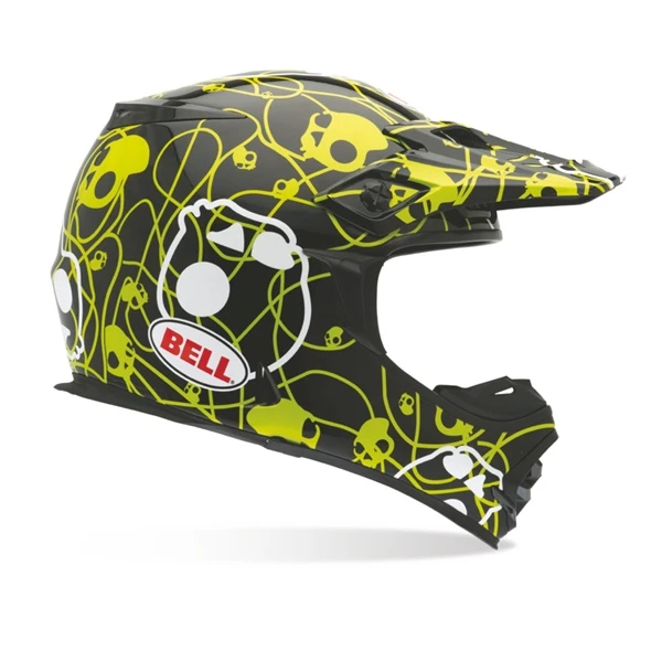 Шлем Bell MX-2 SkullCandy Ribbons MX (черно-желтый)
