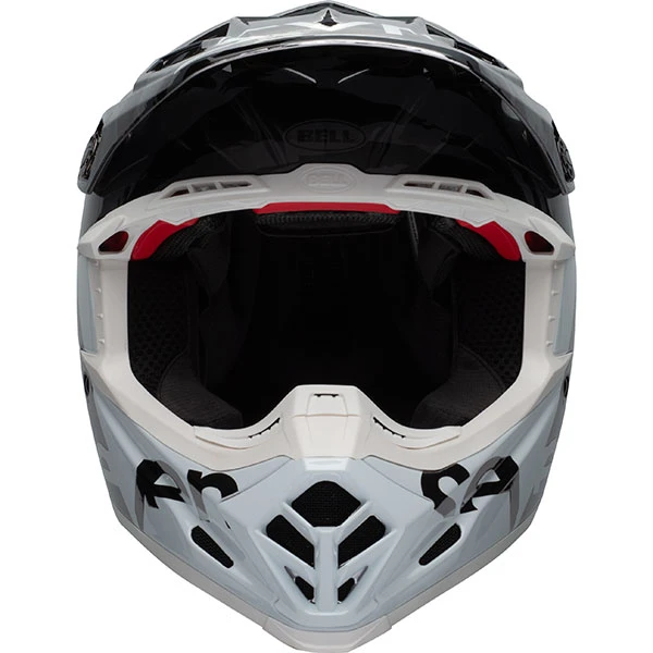 Bell Moto-9 Flex Seven Zone Gloss Black White Chrome шлем кроссовый