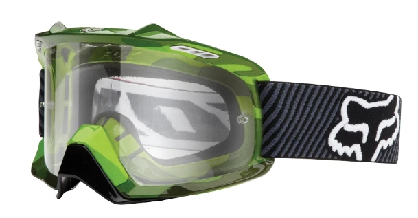 Fox Airspc Camo мотоочки, зелено-черный, прозрачная линза