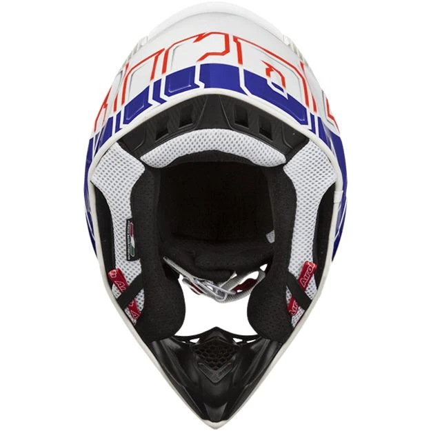 Airoh Aviator 2.2 Check Sand шлем внедорожный, сине-бело-золотой