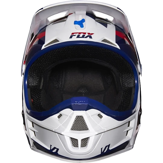 Fox Racing V1 Mako шлем кроссовый, сине-бело-красный