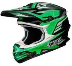 Shoei VFX-W Werx TC-4 шлем кроссовый, зелено-черно-белый