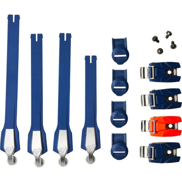 Fox Instinct Offroad Strap/Pass/Buckle Kit стрепы к мотоботам с застежками, синий (4 шт.)