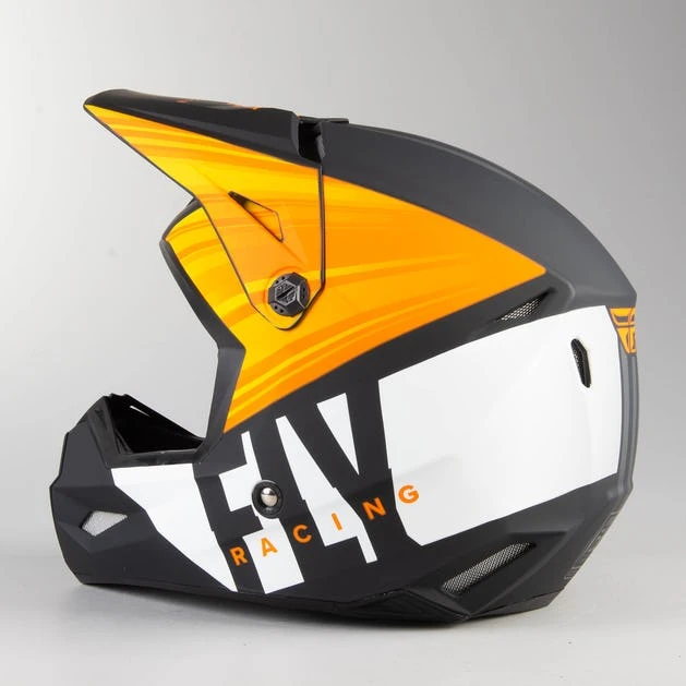 Fly Racing Kinetic K220 2020 шлем кроссовый, оранжево-черно-белый матовый