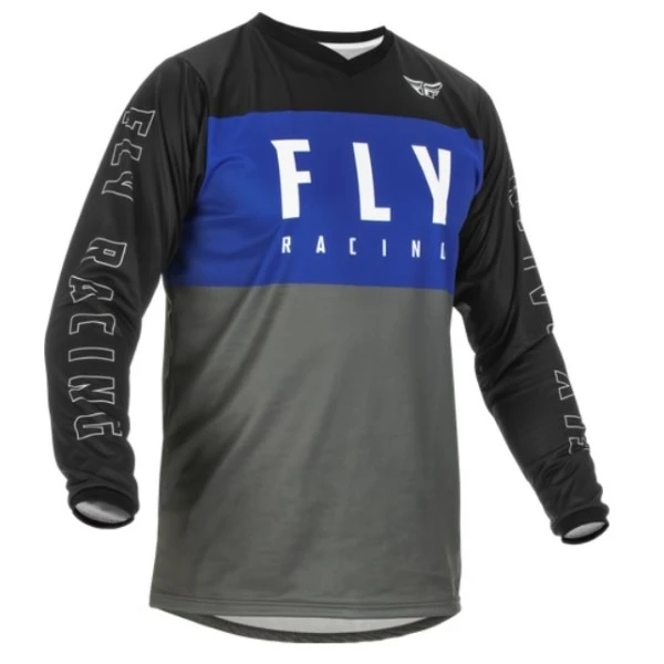 Fly Racing F-16 2022 джерси, сине-серо-черный (уценка)