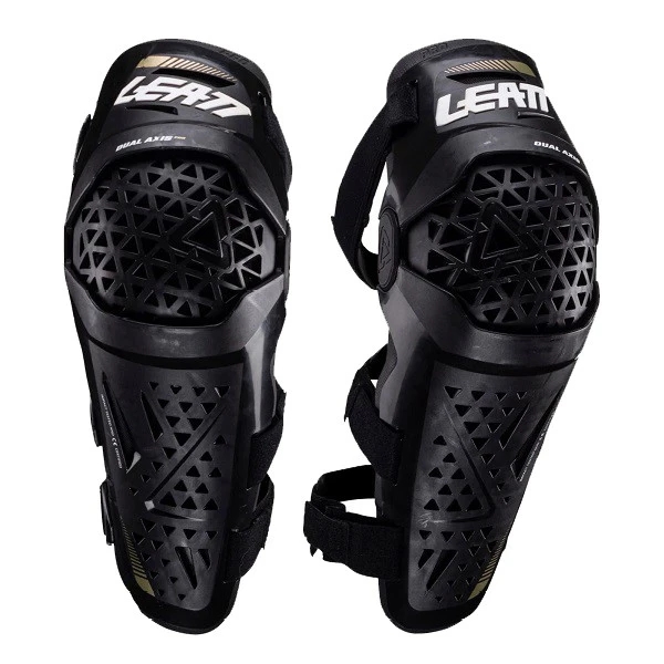 Leatt Dual Axis Pro Black шарнирные наколенники, черный