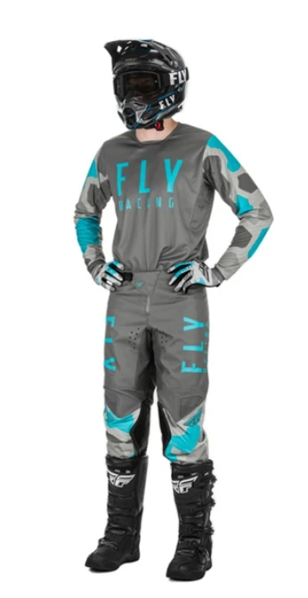 Fly Racing Kinetic K221 2021 комплект, серо-голубой