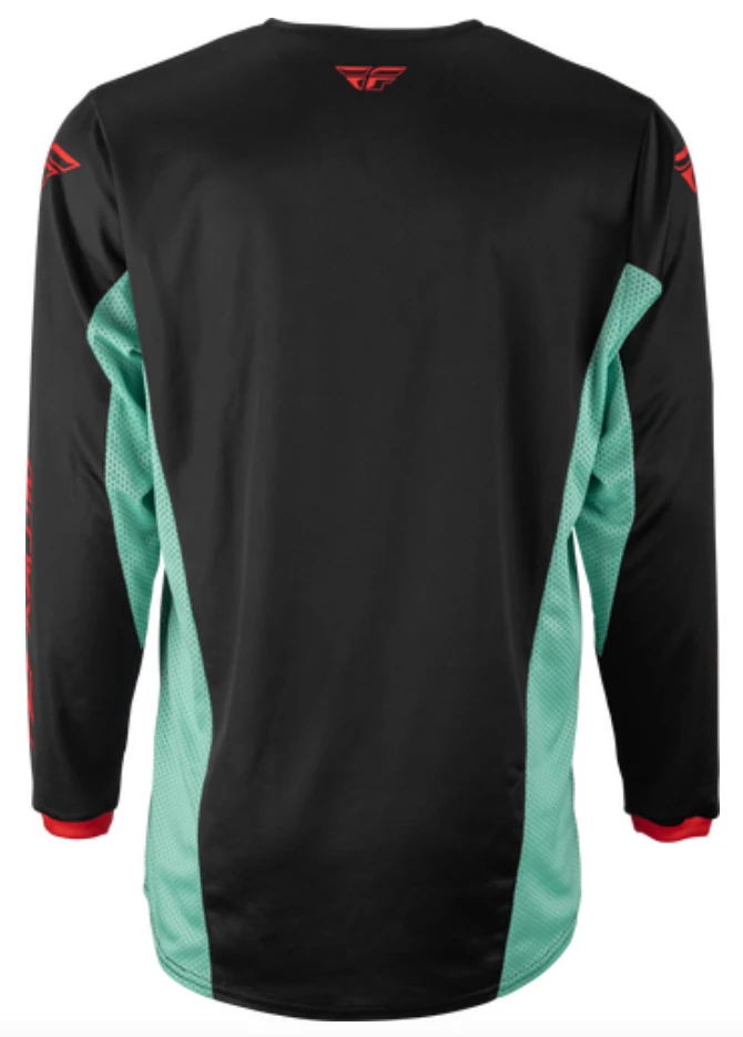 Fly Racing Kinetic S.E. Rave Black/Mint/Red джерси, черно-бирюзово-красный
