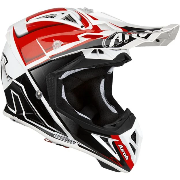 Airoh Aviator 2.2 Check шлем внедорожный, красно-бело-черный