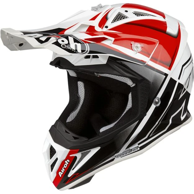 Airoh Aviator 2.2 Check шлем внедорожный, красно-бело-черный