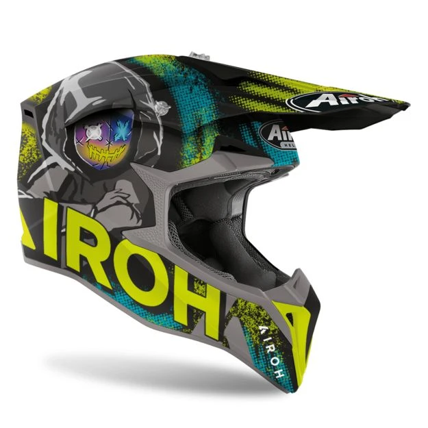 Airoh Wraap Alien Yellow Matt шлем внедорожный