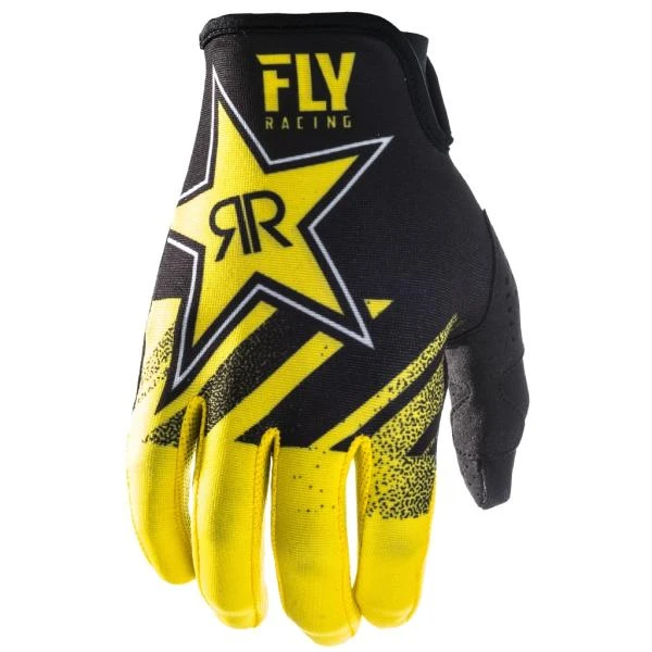 Fly Racing Lite Rockstar 2019 мотоперчатки, желто-черный