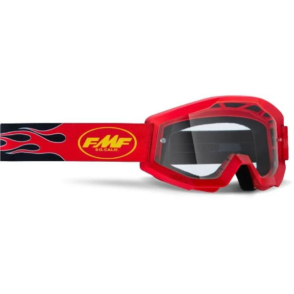 FMF Powercore Flame Red мотоочки, прозрачная линза