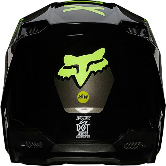 Fox Racing V1 Revn Flow Yellow шлем кроссовый