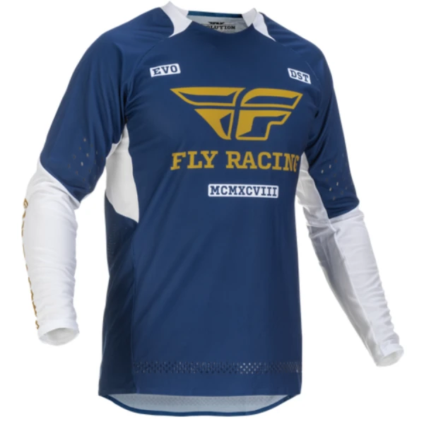 Fly Racing Evolution DST 2022 джерси, сине-бело-золотой