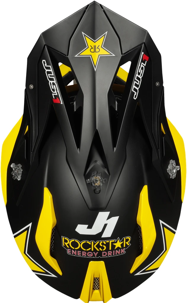 Just1 J18 RockStar шлем кроссовый, желто-черно-белый