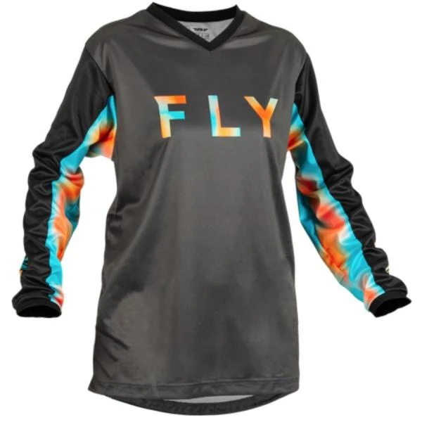 Fly Racing F-16 2023 джерси женская, серо-розово-голубой