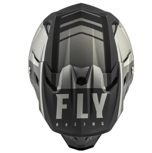 Fly Racing Toxin MIPS Transfer шлем кроссовый, серо-черный матовый