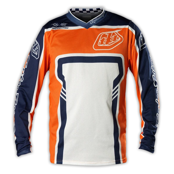 Troy Lee Designs GP Air Factory джерси, оранжево-бело-синий