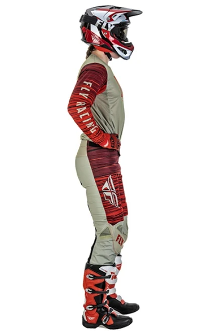 Fly Racing Kinetic Wave комплект, серо-красный