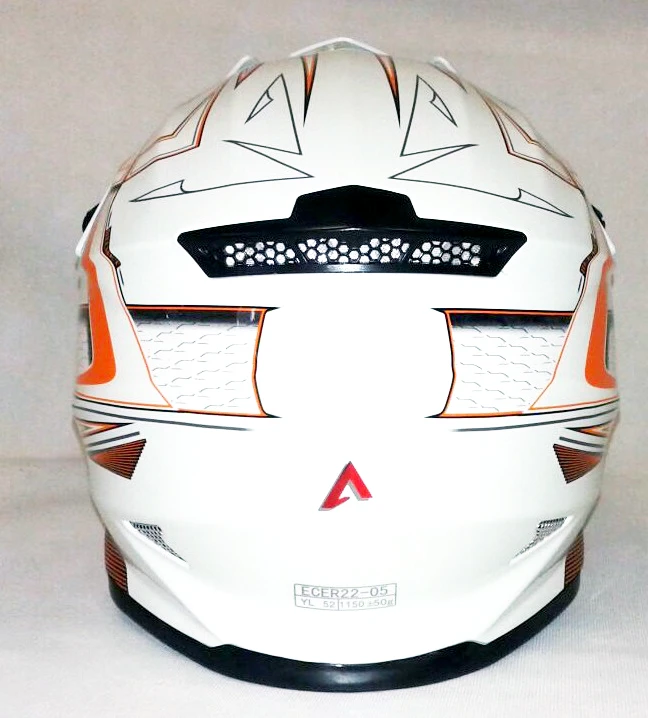 Ataki SC-15 Rift шлем кроссовый детский, бело-оранжевый