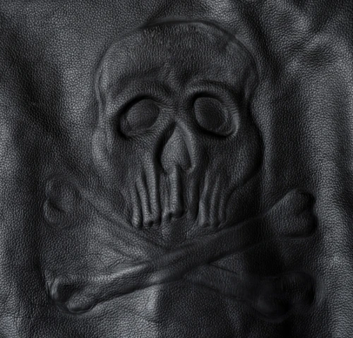 First M771 SKULL Косуха мужская кожаная с черепом