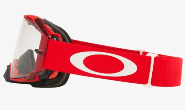Oakley Airbrake Moto мотоочки красно-черный, прозрачная линза (OO7046-A9)
