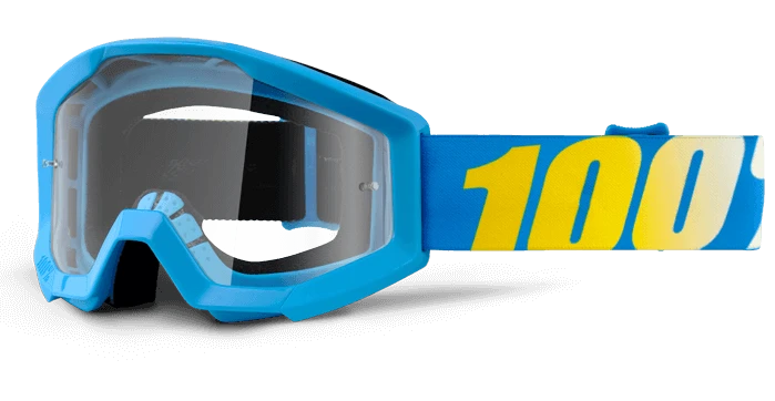 100% Strata JR Cyan Blue Clear Lens мотоочки детские