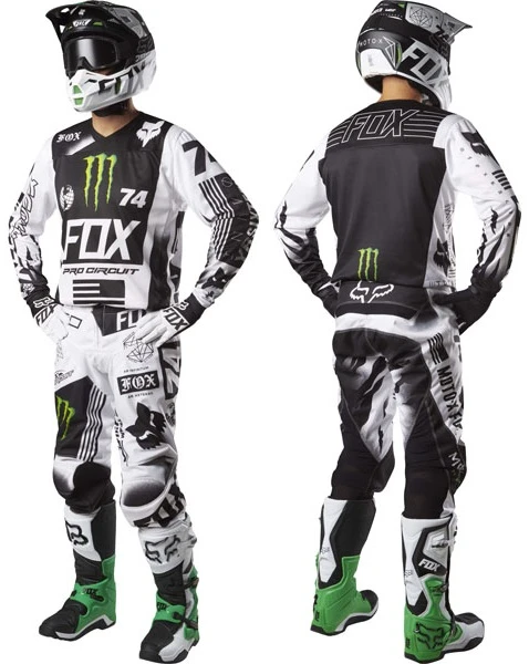 Fox Racing V2 Union SE шлем кроссовый, бело-черно-зеленый