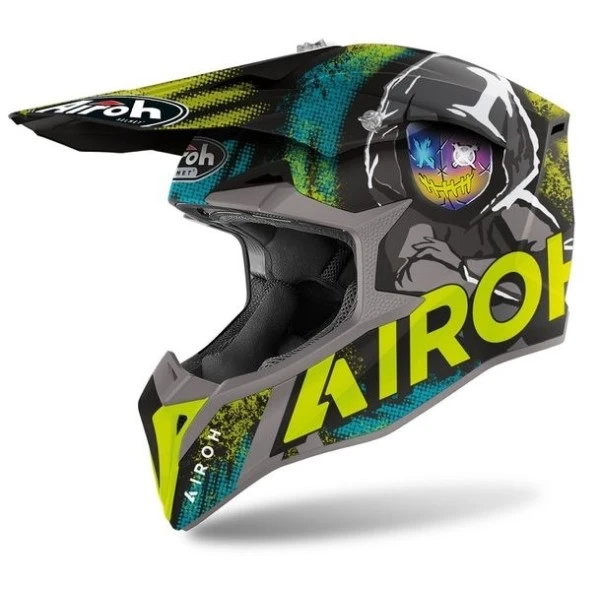 Airoh Wraap Alien Yellow Matt шлем внедорожный
