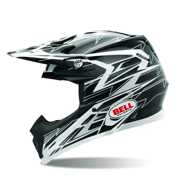 Шлем Bell Moto-9 Helmet - Legacy Silver (черно-серебристый)