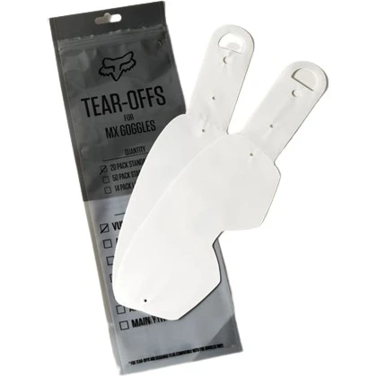 Fox Vue Tear Offs Standart Clear отрывные пленки НЕламинированные (20 шт.)