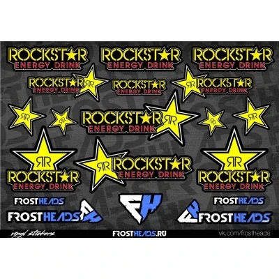 Набор наклеек А4 RockStar (A4RS)