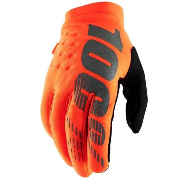 100% Brisker Youth Fluo Orange мотоперчатки подростковые