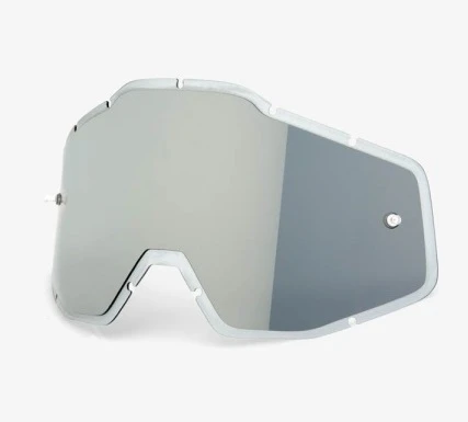 100% Racecraft/Accuri/Strata Anti-Fog Injected Silver Flash Mirror линза