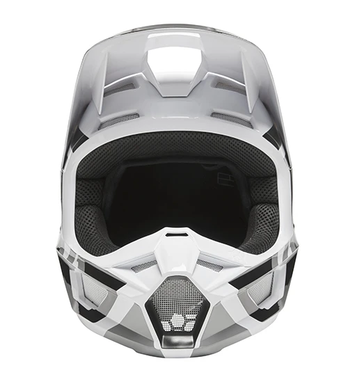 Fox Racing V1 Lux 2022 Black/White шлем кроссовый