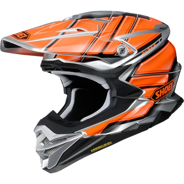 Shoei VFX-WR Glaive TC-8 шлем кроссовый, серо-оранжевый