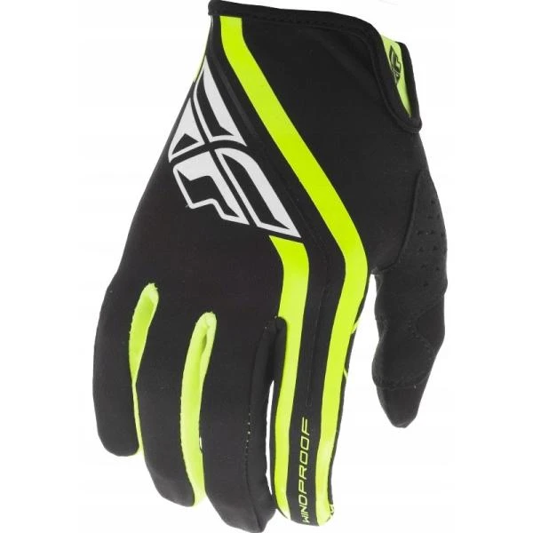 Fly Racing Windproof Lite 2021 мотоперчатки, черно-желтый