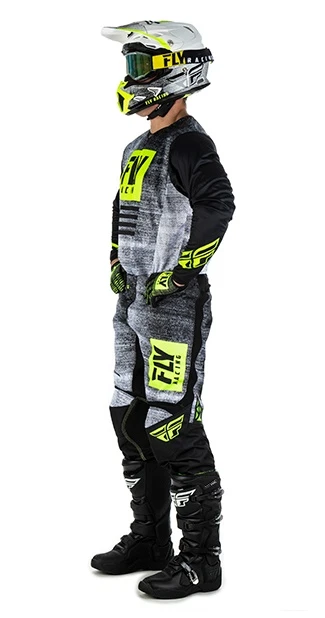 Fly Racing Kinetic Noiz комплект, черно-бело-желтый