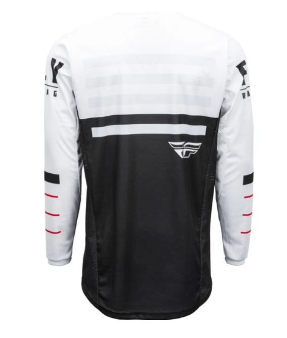 Fly Racing Kinetic K120 2020 джерси, черно-белый