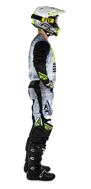 Fly Racing Kinetic Noiz комплект, черно-бело-желтый