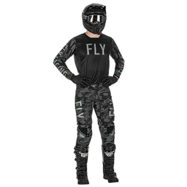 Fly Racing Kinetic SE Tactic комплект, черно-серый камуфляж
