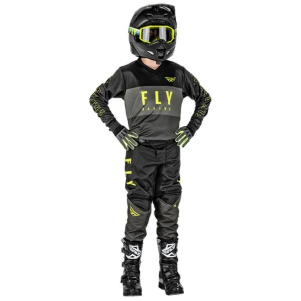 Fly Racing F-16 2022 комплект подростковый, серо-черно-желтый