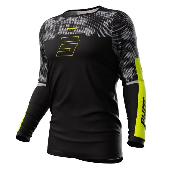 Shot Contact Patrol Black Neon Yellow джерси