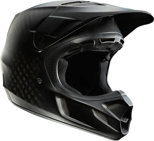 Fox Racing V4 Matte Carbon ECE шлем, черный матовый